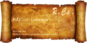 Rácz Csongor névjegykártya