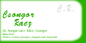 csongor racz business card